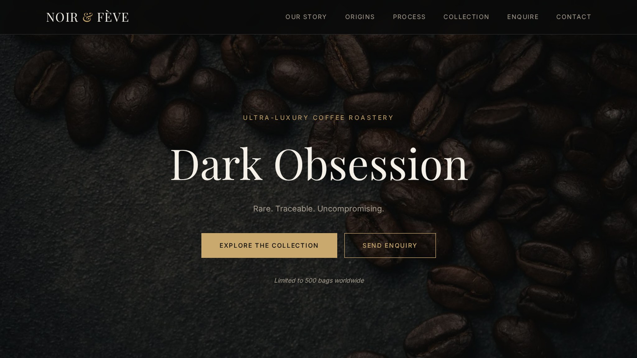 NOIR & FÈVE website
