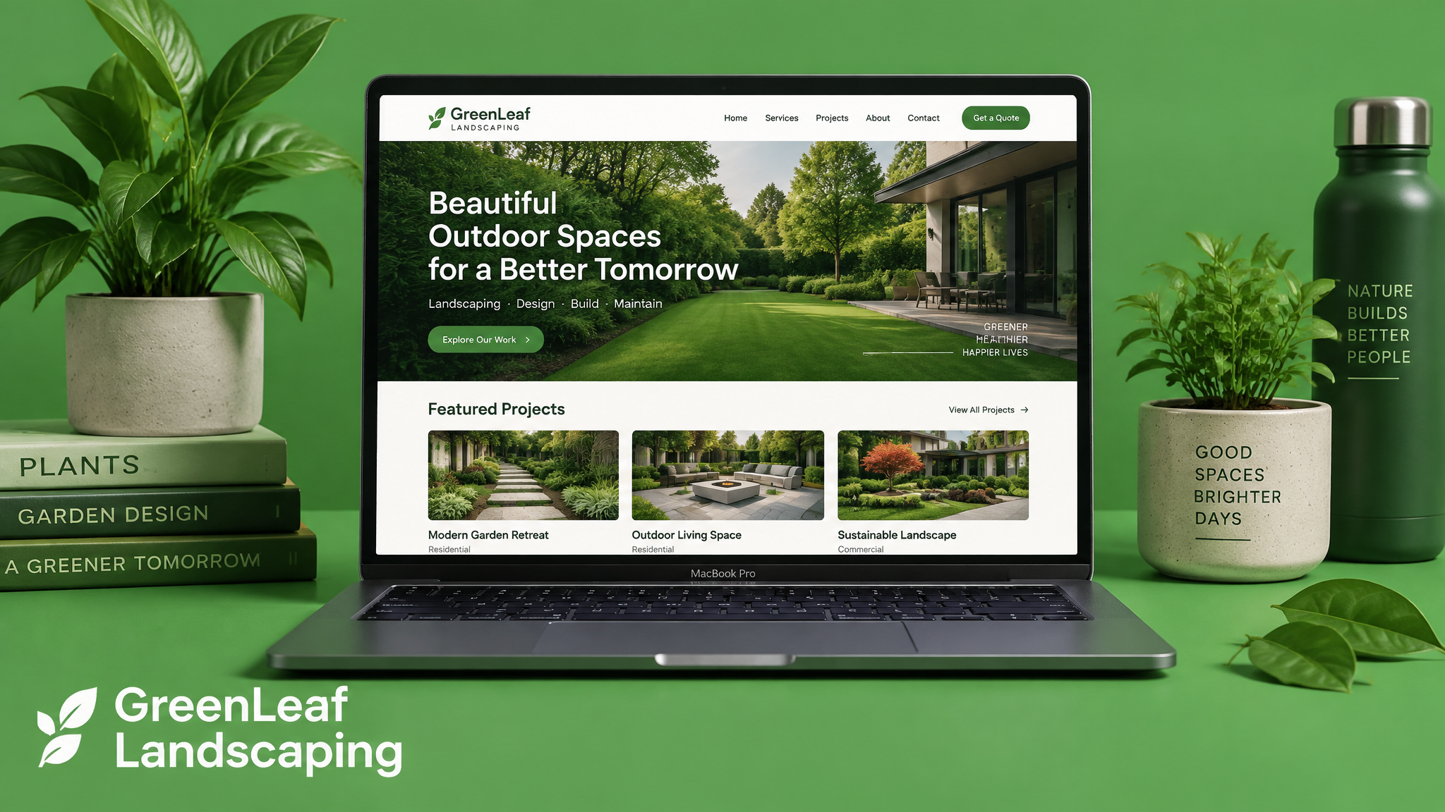 GreenLeaf Landscaping website design concept