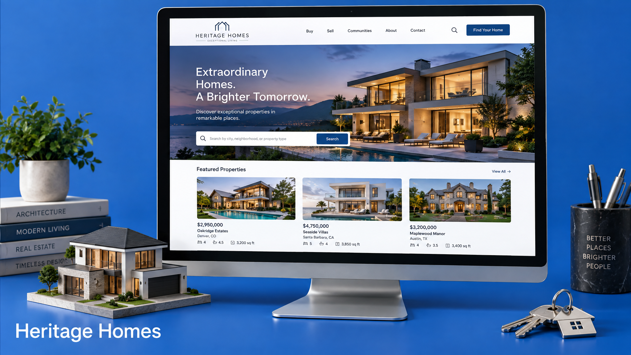 Heritage Homes website design concept